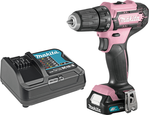 Makita akumulatorska bušilica DF333DSAP1(12Vmax,Li-ion,1x2Ah,pink)