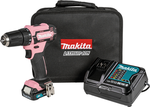 Makita akumulatorska bušilica DF333DSAP1(12Vmax,Li-ion,1x2Ah,pink)