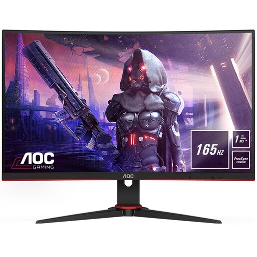 AOC monitor C27G2AE/BK, Gaming, FULL HD 1920x1080, 27 VA, 250 cd/m2, AMD Freesync Premium, HDMI, DP, 165Hz, 1ms