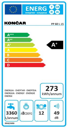 Končar perilica posuđa PP 60I.L5