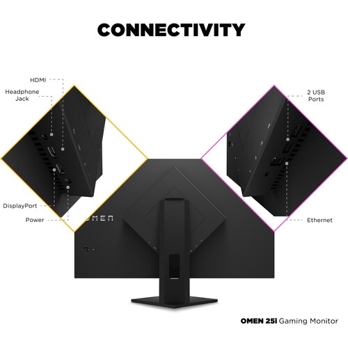 HP monitor OMEN 25i 22J05AA, Gaming, FULL HD 1920x1080, 24,5 IPS, 400 cd/m2, AMD FreeSync Premium Pro, G-Sync Compatible, HDMI, DP, USB, 165Hz, 1ms