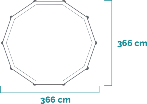 Intex okrugli bazen Prism Frame 366 x 76 cm set sa pumpom – 26712NP