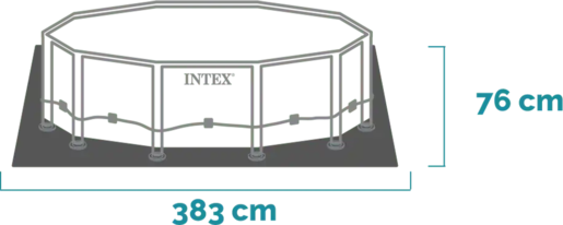 Intex okrugli bazen Prism Frame 366 x 76 cm set sa pumpom – 26712NP
