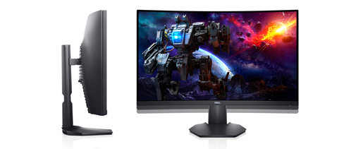DELL monitor S-series S3222DGM Gaming Curved, QHD 2560x1440, 32,5 VA, 350 cd/m2, AMD FreeSync Premium, DP, HDMI, 165Hz, 1ms
