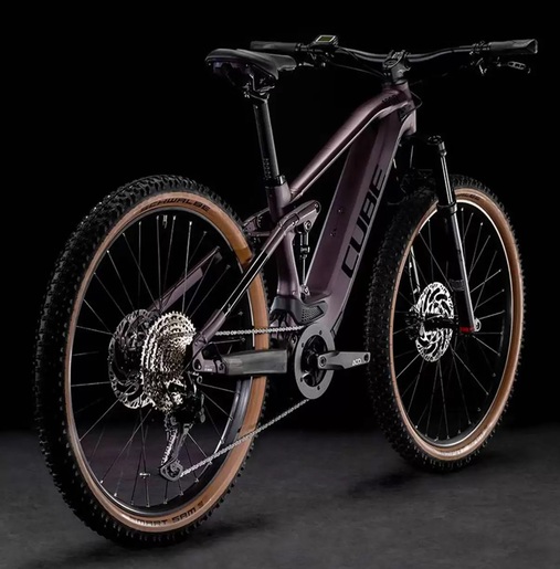CUBE električni bicikl STEREO HYBRID 120 RACE 625 SMOKYLILAC’N’BLACK 18” 2022