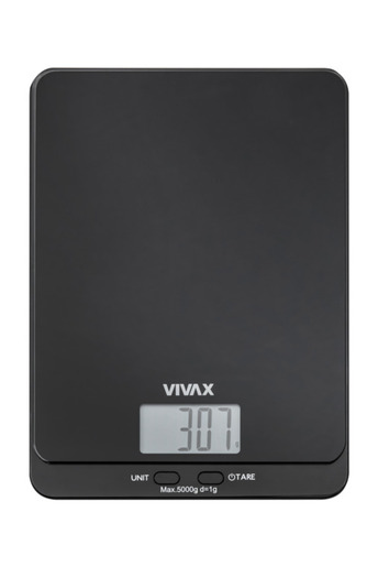 VIVAX kuhinjska vaga KS-502B od 1 g do 5.000 g; CRNA