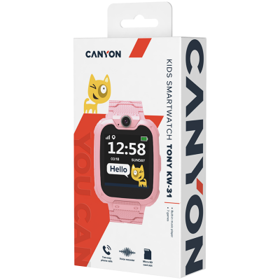 CANYON Tony dječiji pametni sat CNE-KW31RR, Mirco SIM card, Pink