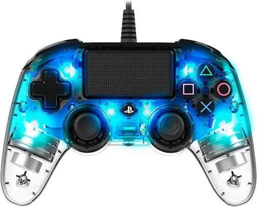 Bigben PS4 Nacon Compact Light Wired Controller prozirno-plavi