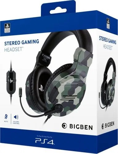 Bigben PS4 Stereo Gaming slušalice v3 Camo Green