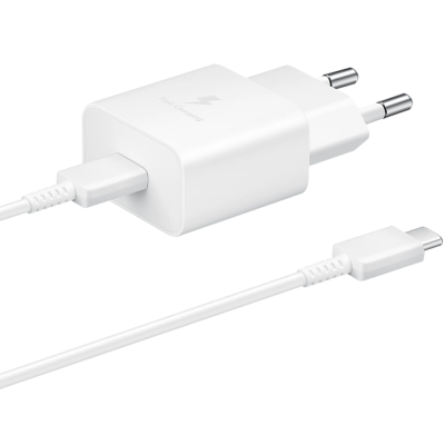 Samsung 15W brzi punjač, USB-C Wall, EP-T1510XWEGEU, Bijeli (kabal uključen)