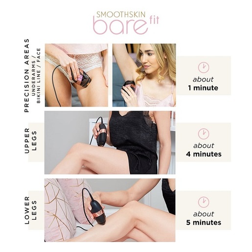 SmoothSkin Bare Fit IPL odstranjivač dlačica crni