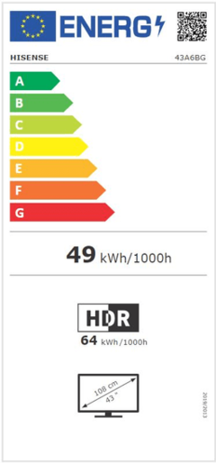 Hisense LED televizor 50A6BG, 4K Ultra HD, Smart TV, VIDAA U5.0