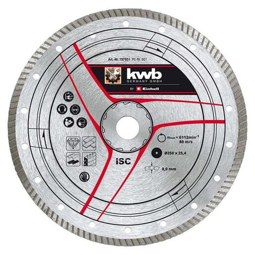 KWB dijamantna rezna ploča 250 x 25,4 mm za TE-SC 570 L