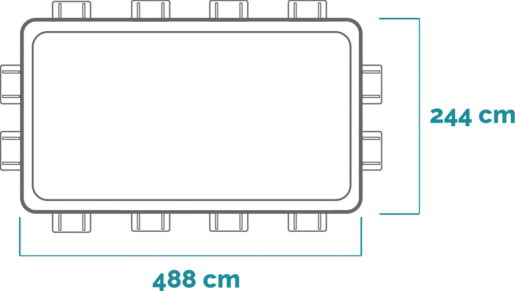 Intex Prism Frame bazen 488 x 244 x 107 cm sa pumpom, metalna konstrukcija, merdevine, podloga, prekrivač