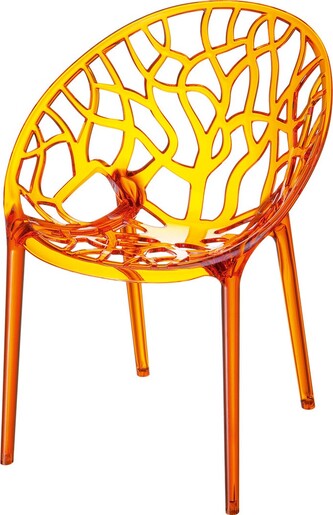 SIESTA vrtna stolica Crystal – narandžasta, za balkon i terasu