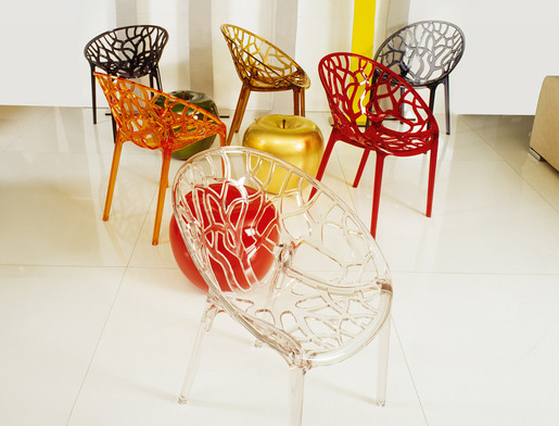 SIESTA vrtna stolica Crystal – narandžasta, za balkon i terasu