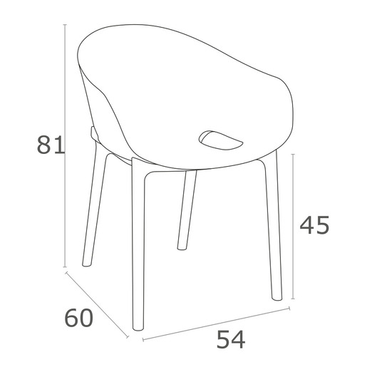SIESTA Sky pro stolica - bež