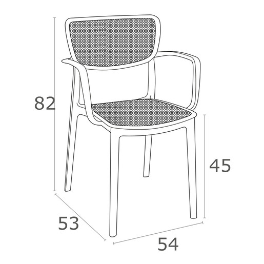 SIESTA Loft stolica - siva