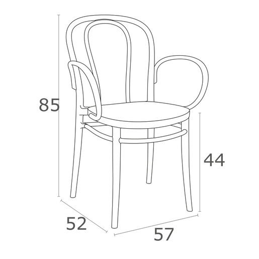 SIESTA Victor XL stolica - bijela