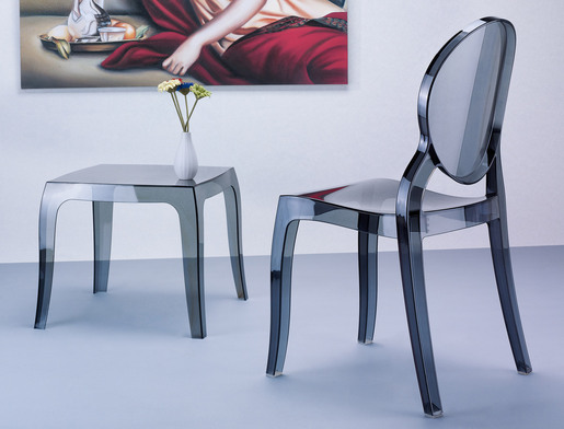 SIESTA Elizabeth stolica - transparent crna