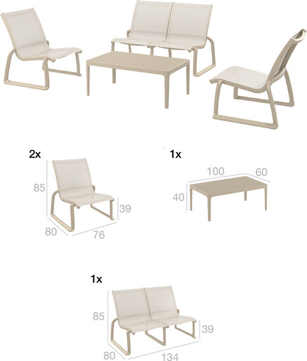 SIESTA Pacific garnitura - bež