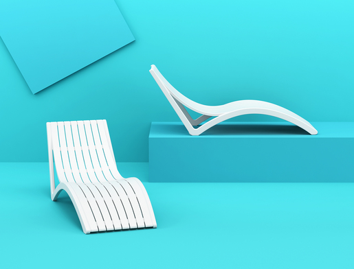 SIESTA Slim ležaljka - crna