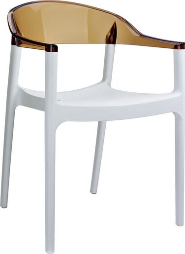 SIESTA vrtna stolica Carmen – smeđe-bijela