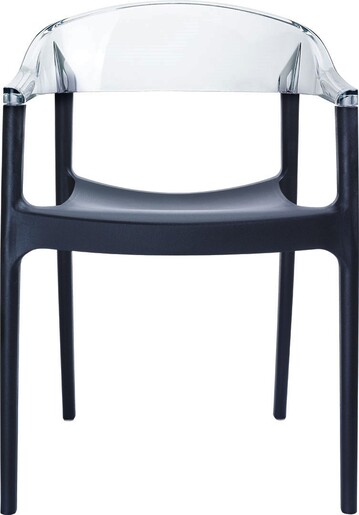 SIESTA vrtna stolica Carmen – transparentna crna