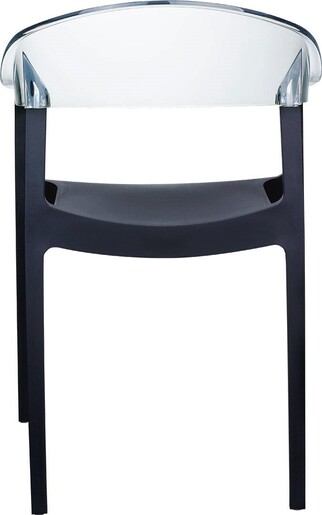 SIESTA vrtna stolica Carmen – transparentna crna