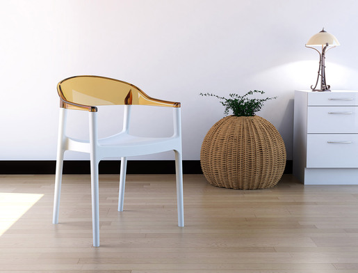 SIESTA vrtna stolica Carmen – transparentna crna