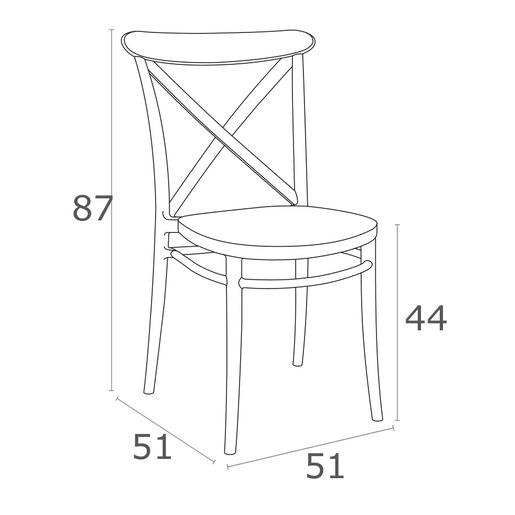 SIESTA Cross stolica - bijela