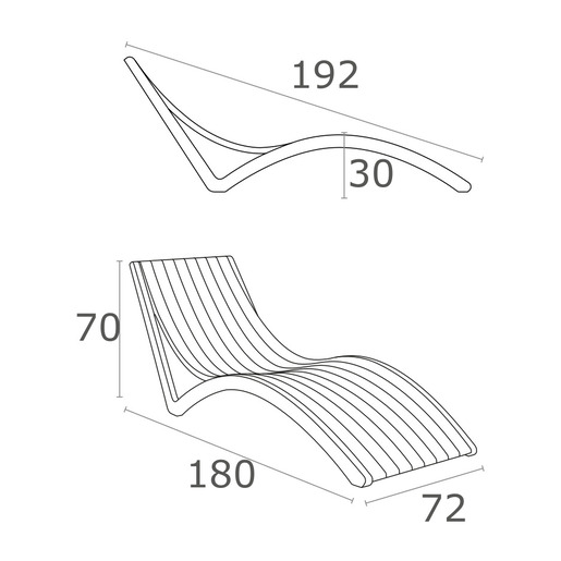 SIESTA Slim ležaljka - bijela