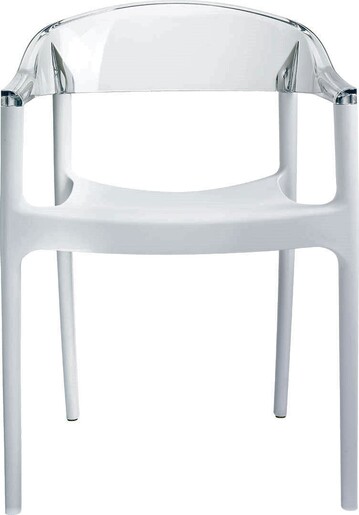 SIESTA vrtna stolica Carmen – transparentna bijela