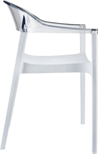 SIESTA vrtna stolica Carmen – transparentna bijela