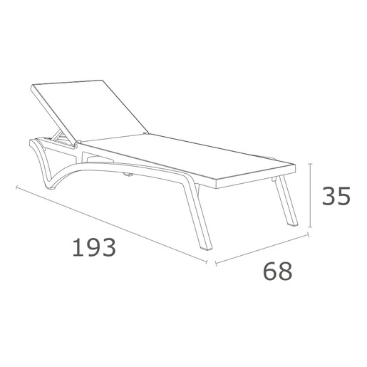 SIESTA vrtna ležaljka Pacific – crna