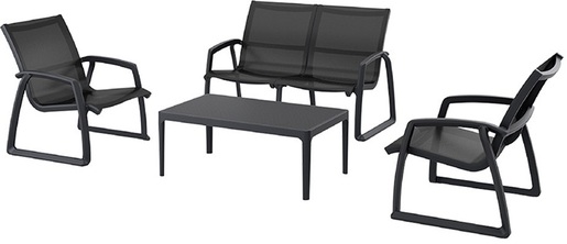 SIESTA Pacific garnitura sa naslonom za ruke - crna