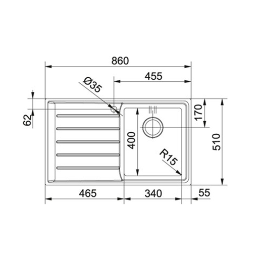 Franke sudoper NPX 611 lijevi / inox
