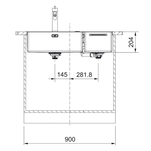 Franke sudoper BWX 220-54-27 desni / inox