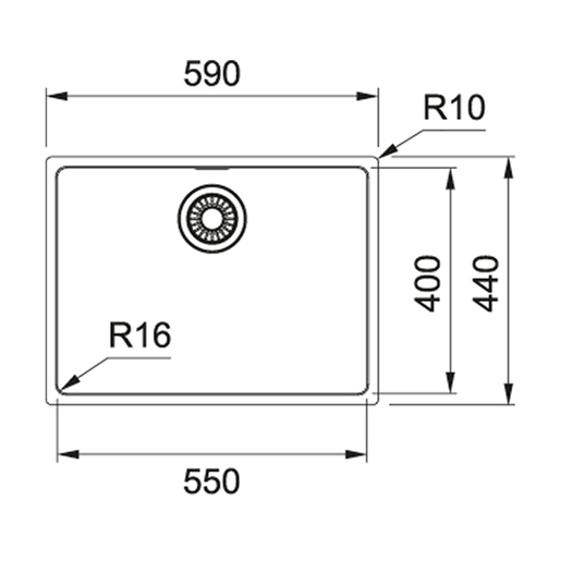 Franke sudoper MRX 110-55 / inox
