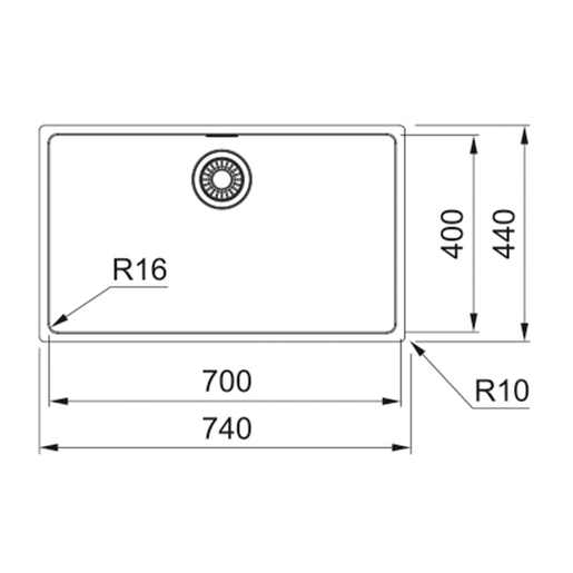 Franke sudoper MRX 110-70 / inox