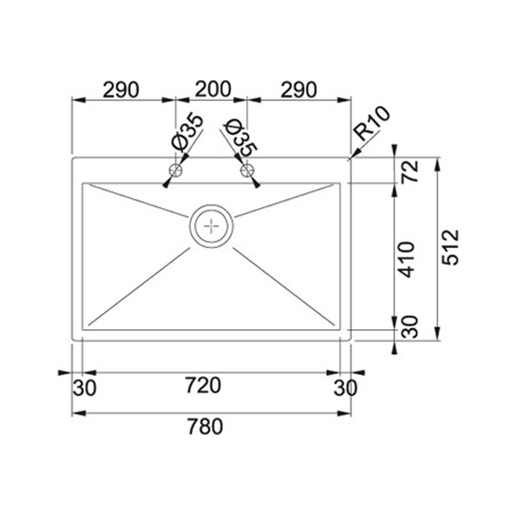 Franke sudoper PPX 210-78 TL / inox
