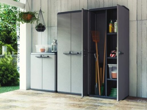 KIS PVC ormar utility Piu 68 x 39 x 166 cm / sivi - 241541