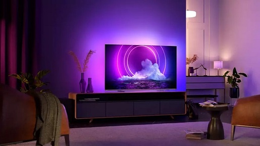 PHILIPS LED televizor 55PUS9206/12, 4K Ultra HD, Android, Smart TV,  Ambilight - 4 strane, Srebreni **MODEL 2021**