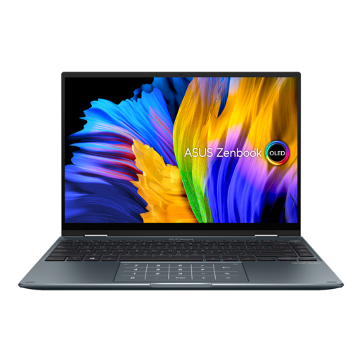 Laptop ASUS Zenbook 14 Flip UP5401EA-OLED-KN721X, 14 2,8K WQXGA OLED Touchscreen, Intel Core i7-1165G7, 16GB RAM, 512GB M.2 PCIe NVMe, Windows 11 Pro