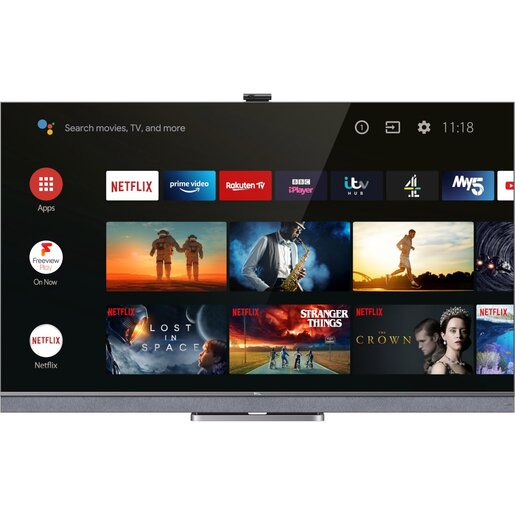 TCL QLED televizor 55C825K, 4K Ultra HD, Smart TV, Android, Onkyo sound, 100Hz Motion Clarity Pro, HDR Multi Format, Srebreni **MODEL 2022**