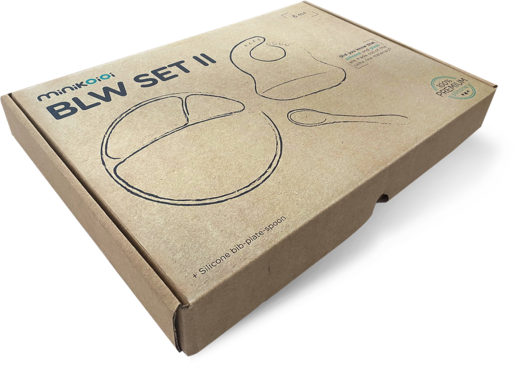 Minikoioi set za jelo s tanjirom II / plavi