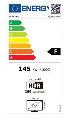 SAMSUNG QLED televizor QE85Q60BAUXXH, 4K Ultra HD, Smart TV, Tizen, Q-Symphony, Dual LED, Crni **MODEL 2022**