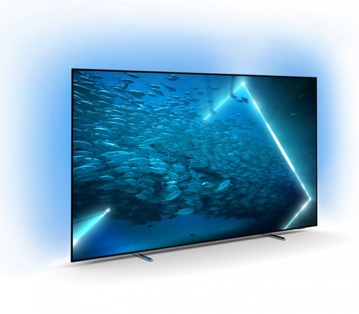 PHILIPS OLED televizor 65OLED707/12, 4K Ultra HD, Android, Smart TV, Ambilight, P5 AI Perfect Picture Engine, Micro Dimming Perfect, Srebreni   **MODEL 2022**
