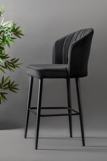 Mymassa barska stolica Rubi / crna / 2 komada