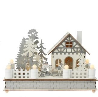 Koopman novogodišnja dekoracija LED kuća - 30 cm